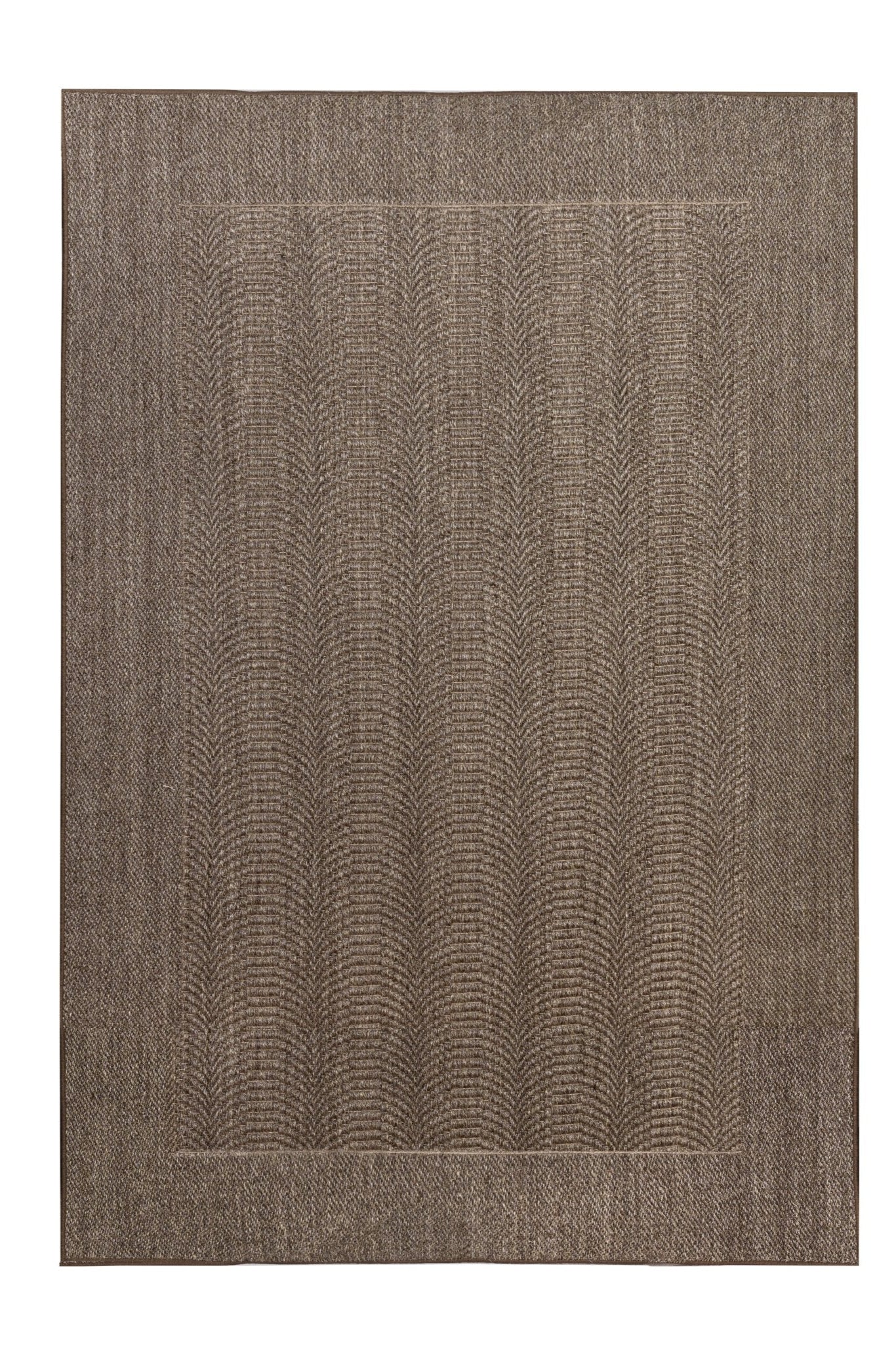 SISAL CON BORDE ONDAS TAUPE - ALFOMBRAS SILACOR